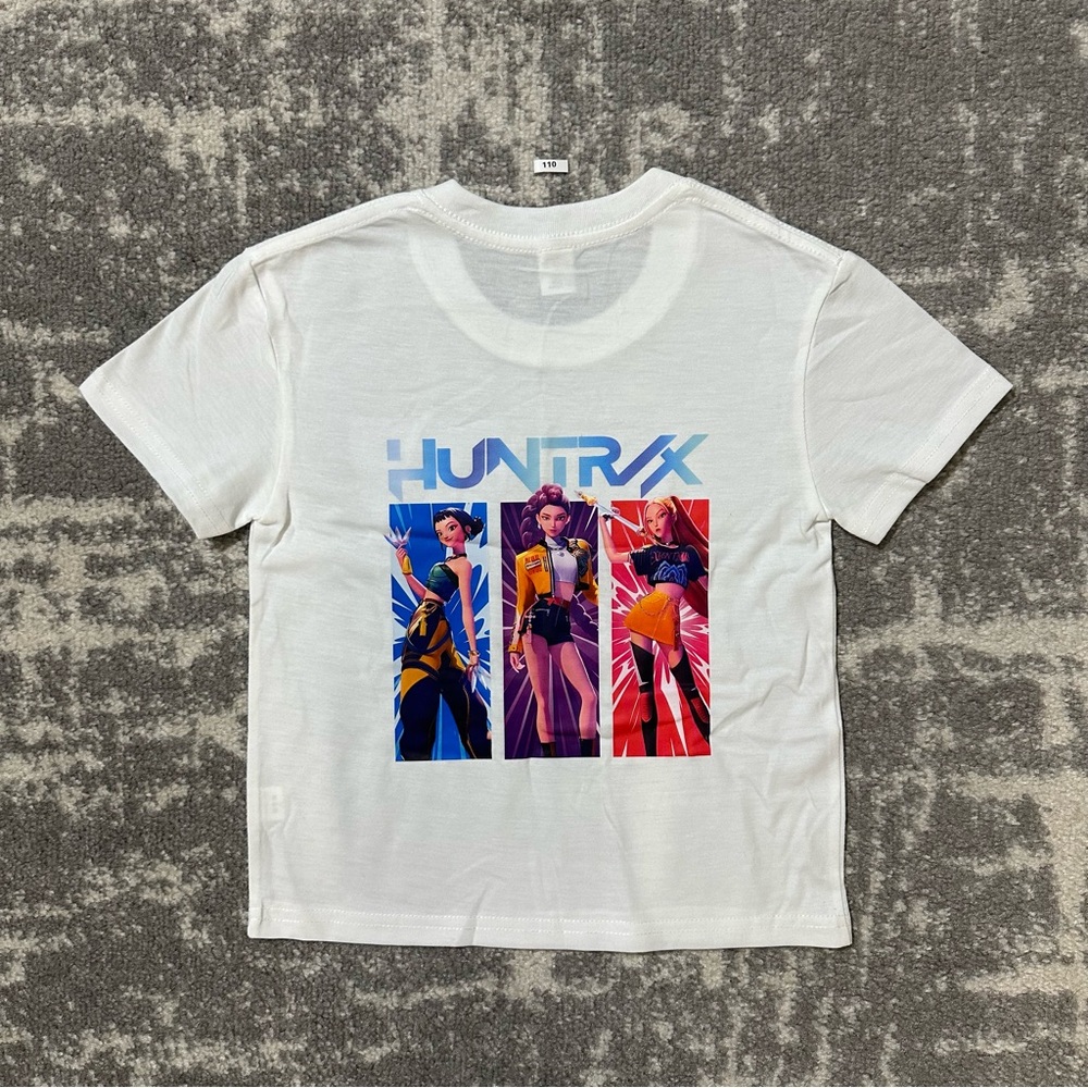 Kids T-Shirt KPop Demon Hunters Rumi, Mira & Zoey, White, Size 110, Age 5 Year - Picture 3 of 6